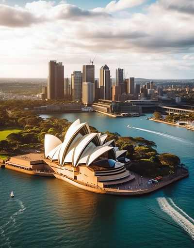 Sydney Opera House and harbour, Australia