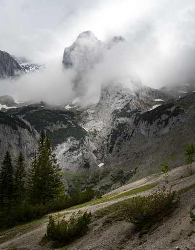 Misty alpine mountains, Germany